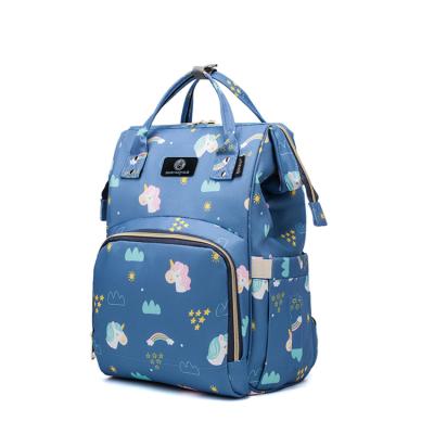 China Multifunctional Water Resistant Polyester Mom Baby Diaper Bag Backpack Custom Waterproof Baby Diaper Bag for sale