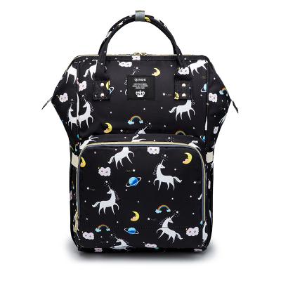 China 2021 Fashion Unicorn Baby Diaper Bag Backpack Mummy Diaper Bag Large Capacity Water Resistant for sale