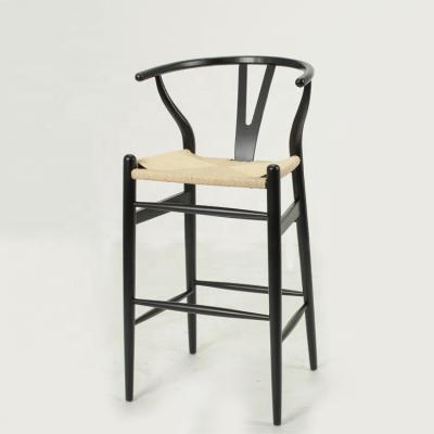 China Solid Wood Wooden Bar Stool Antique Dining Back Style Y Bar Chair (CH-521R) for sale