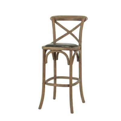 China Factory sale European popular high quality bar stool cane seat standing dining chair resturant CH-338-OAK for sale