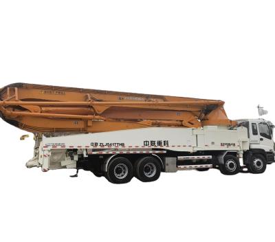 China Hotels perfect condition used pump secod hand 52m zoomlion concrete pump mixer truck for Isuzu for sale