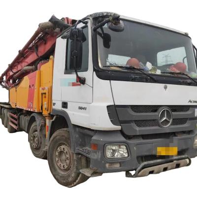 China Hotels perfect good condition condition used 2012 second hand concrete pump 63M actross 5041 Benz SANY for sale