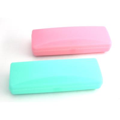 China Fashion Recyclable Easy Open Eyewear Box Glasses Plastic Reading Glasses Case Colored Case Glass for sale