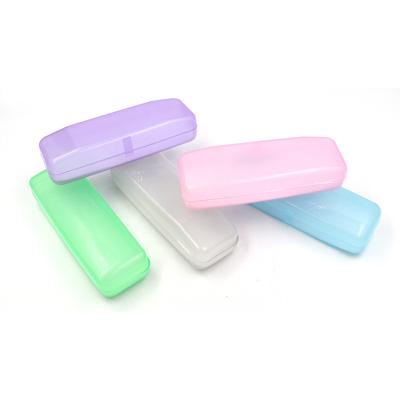 China Eco-friendly Case Glasses Case Set Pure Color Transparent Eyeglass Cases For Adults For Glasses Storage for sale