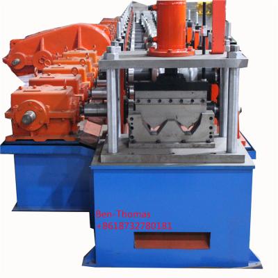 China Building Material Shops Construction Works Road Guardrail Post Panel Steel Roll Forming Machine for sale