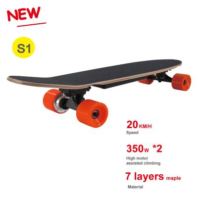 China Dual Belt 350w Motor Kit Oem Fastest 20kmh Off Road Belt Drive Unisex Electric Longboard Skateboard for sale