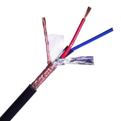 China Device Connection PVC Shielded Flexible Cable 2 Core 300V Copper Wire Power Signal Control Cable for sale