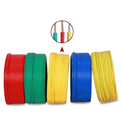 China Above 1.5Mm 4 Mm2 2.5Mm2 Conductor 19/0.5 Yellow Plug Wire And Single Core Cable, Electrical 450/750V Wire Price for sale