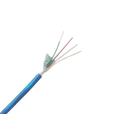 China Indoor Telephone Cable 26Awg Indoor Audio Connection Cable Transparent Blue PVC for sale