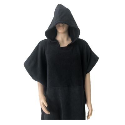 China Viable Quick Dry Logo Change Hooded Beach Robe Embroidery Towel Surf Poncho For Sale for sale