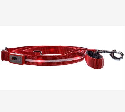 China Custom Made in China Top Quality Red LED Lighting Dog Leash for sale