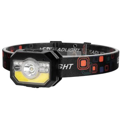 China Camping Camping Fishing Headlamp Super Bright LED XPG Motion Sensor Waterproof COB Rechargeable Headlamp for sale