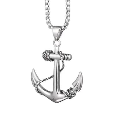 China High Custom Jewelry 316L Stainless Steel Polish High Quality Stainless Steel Anchor Pendant Men for sale