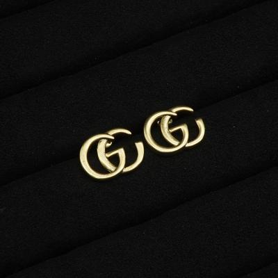 China Vintage Earrings& Wholesale cc classic gold plated stud earring trend jewelry gold letter earring for sale