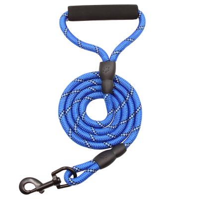 China Best Selling Highlight Handle Reflective Comfortable Sponge Dog Leash Wholesale Reflective Traction Rope for sale