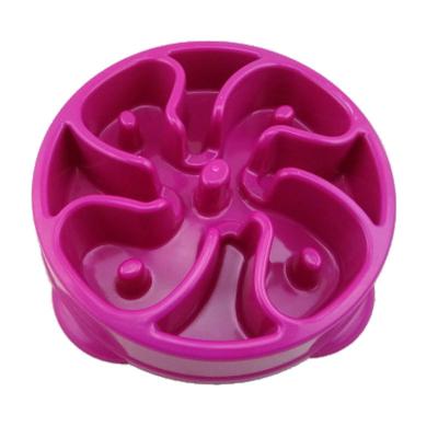 China Sustainable High Quality Plastic Slow Feeder Wheels Slow Eating Anti Stall Prevention Blowing Bowls For Dogs for sale