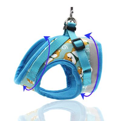 China Viable Supplier Professional Fine Workmanship Porcelain Design Lightweight Breathable Cute Pet Harness Set for sale