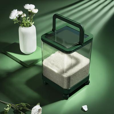 China Rectangle Stackable Fliptop Airtight Kitchen Container Grain Storage Box Rice Container for sale