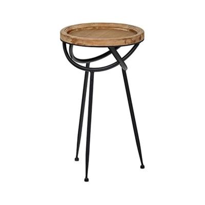 China Adjustable Modern Rustic Wood Natural Shape Side End Side Metal (Size) Tables 16.25 W c Modern for sale