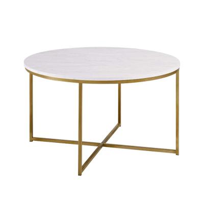 China (Size) Modern Coffee Accent Table Living Room Marble Gold Adjustable Round Coffee Table for sale