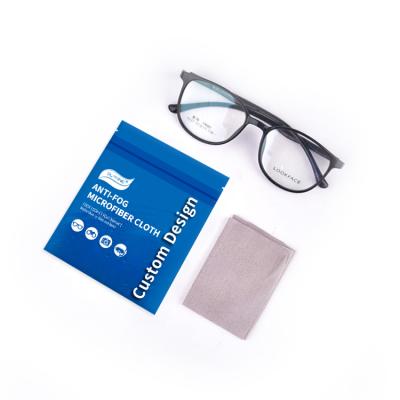 China OEM Glass Glass Anti Fog Cleaning Cloth For Glass Eyewear, Glass Dry Anti Fog Cloth Microfiber Custom Logo for sale