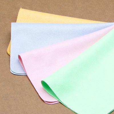 China High Quality Microfiber Suede Cleaning Cloth Glasses , Microfiber Sunglass Clean Cloth 15*15cm for sale