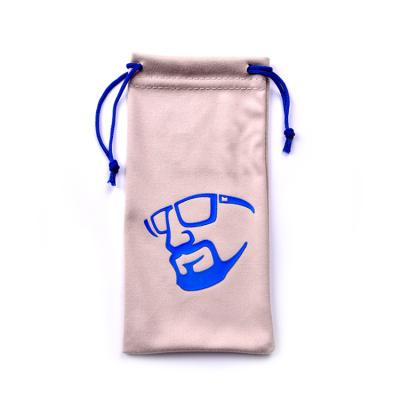 China Fair Screen Printing Soft Eyeglass Bag Pouch With Customized Logo, Custom Logo Microfiber Glasses Bag for sale