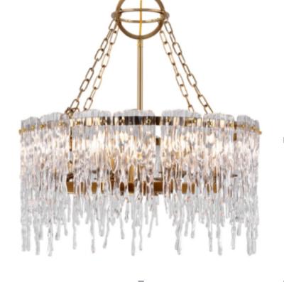 China New Modern Gold Crystal Chandelier Lighting Luxury Rectangle Chandelier For Living Room Bedroom Kitchen for sale