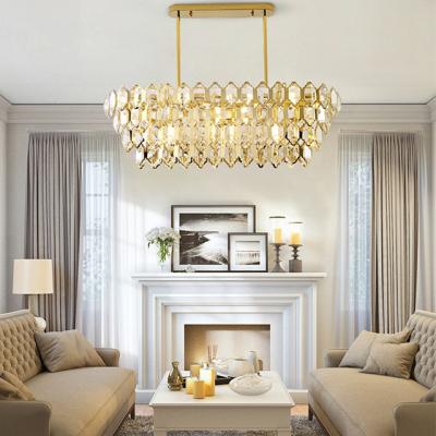 China Factory Sales New Modern Light Luxury Modern Post Large Size Adjustable Crystal Chandelier For Living Room Bedroom for sale