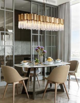 China 2020 Modern simple modern long haul luxury crystal chandelier for living room dining room bedroom for sale