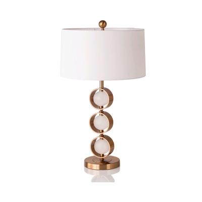 China Post-modern hotel fabric lampshade desk lamp luxury modern home decorative bedside table lamp for sale