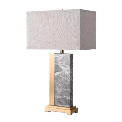 China Modern Nordic Post Modern Luxury Marble Bedside Pavilion Hotel Study Lamp Table Light White Marble Table Lamp Bedroom for sale