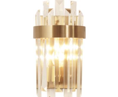 China Postmodernism Luxury Light Simplicity Creative Gold Stainless Steel Gold Bedside Indoor Titanium Wall Lamps for sale