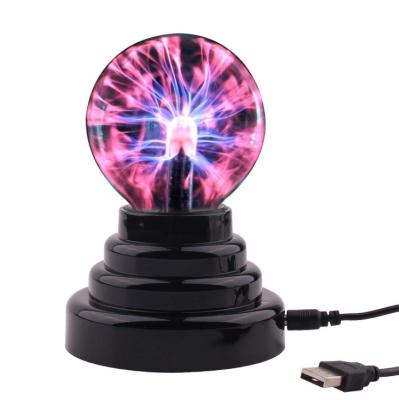 China Modern Hot Selling Amazon Explosion Model 3 Inch Magic Electrostatic USB Ion Ball Atmosphere Light Lightning Ball Night Light for sale