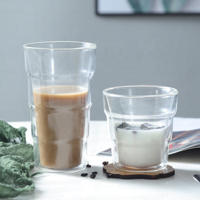 China Safe and Eco-friendly Hot Sale Food Grade Double Wall Tumbler Vacuum Glass Cup Juice Mug for Tea, Latte, Espresso, Juice, or Drinking Water for sale