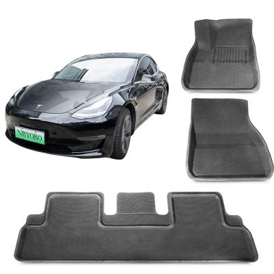 China 3d Carpet Car Mat Custom Logos Luxury Leather Universal Car Floor Mats for sale