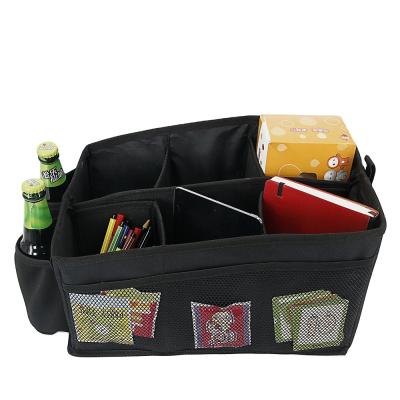 China Eco-friendly Car Seat Organizer Storage Bag Space Saving Large Capacity Auto Car Crate Drawers Travel Car Organizer for sale