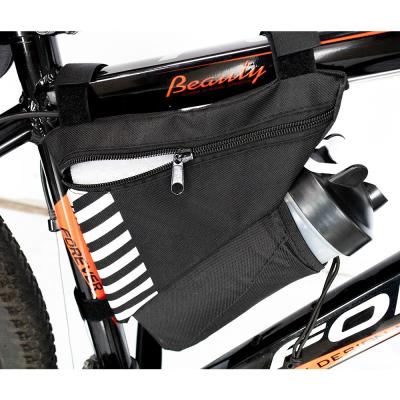 China Amazon Fashion Bike Bag 600D Oxford Modern Waterproof Bicycle Bag Phone Holder Triangle Tube Frame Bag 20.5*18CM for sale