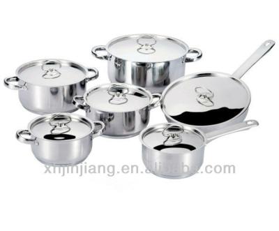 China JJs-cw312 12cps 18/8 stainless steel kitchen queen cookware viable fashionable set for sale