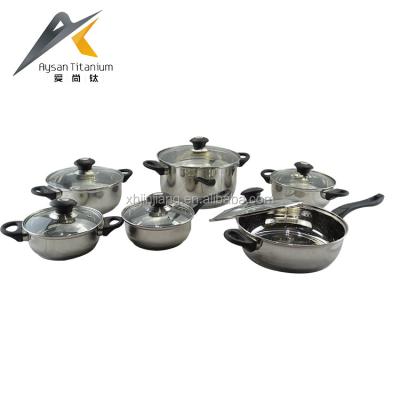 China Sustainable High Quality Custom Stainless Steel Pots And Pans Cooking Set for sale