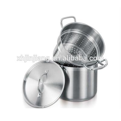 China Large Viable 30cm 3-Layer Polishing Steamer and Stainless Steel Cooking Pots for Home Cooking for sale