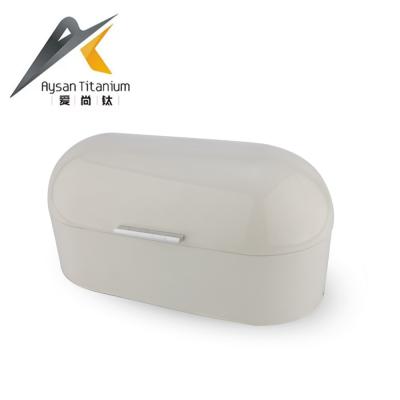 China Sustainable Powder Coating Metal Bread Box For Kitchen Storage for sale