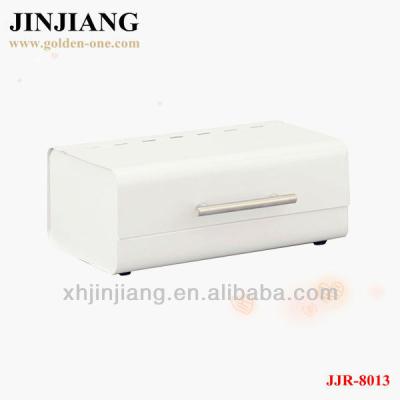 China New Freshness Keeping Item White Square Stains Stainless Steel Bread Bin for sale