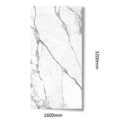 China Large slab1600 X 3200mm 1200x2600mm CLASSIC extra large tile porcelain white stone floor tile for sale