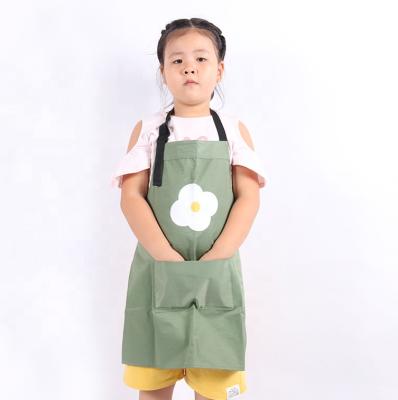 China CHANGRONG Style Durable Custom Cute Art Drawing Painting Cotton Kids Apron With Logo for sale