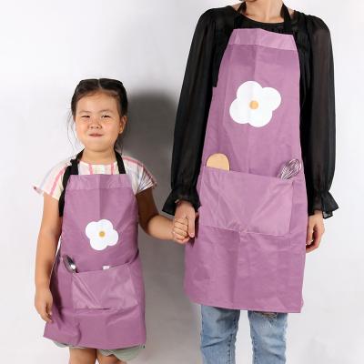 China Durable Custom Waterproof Durable Polyester Cooking Baking Crafting Art Apron Set For Kids for sale