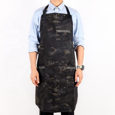 China CHANGRONG Camouflage Durable Custom Waterproof Oil Proof Chef BBQ Grill Apron for sale