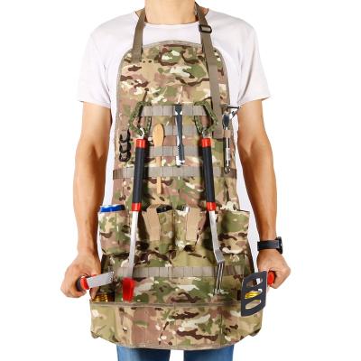 China CHANGRONG Adjustable Straps Adjustable/Waterproof Custom Men Waterproof Tactical Chef BBQ Apron for sale