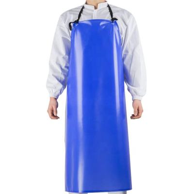 China Custom Waterproof PVC Industrial Butcher Bule Apron for sale