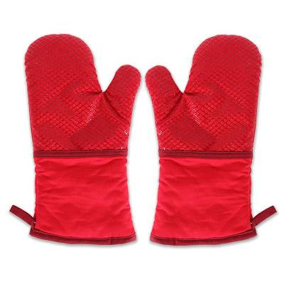 China Silicone Kitchen Microwave Oven Baking Oven Mitts Heat Resistant Custom Anti-scalding Kitchen for sale